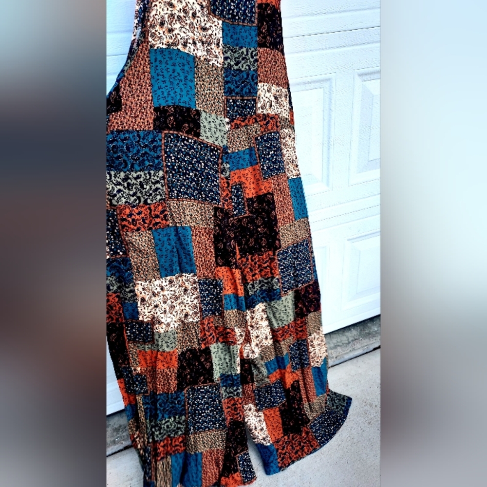 BloomChic Multicolor Patchwork Overall Jumpsuit N… - image 7